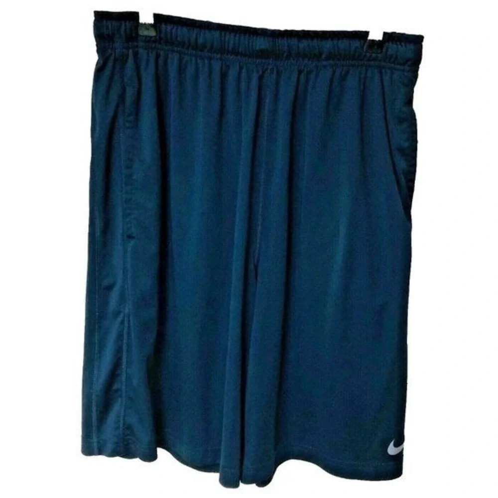 NIKE Dri Fit Shorts Navy Performance Athletic Running Gym Athleisure Men's L 10